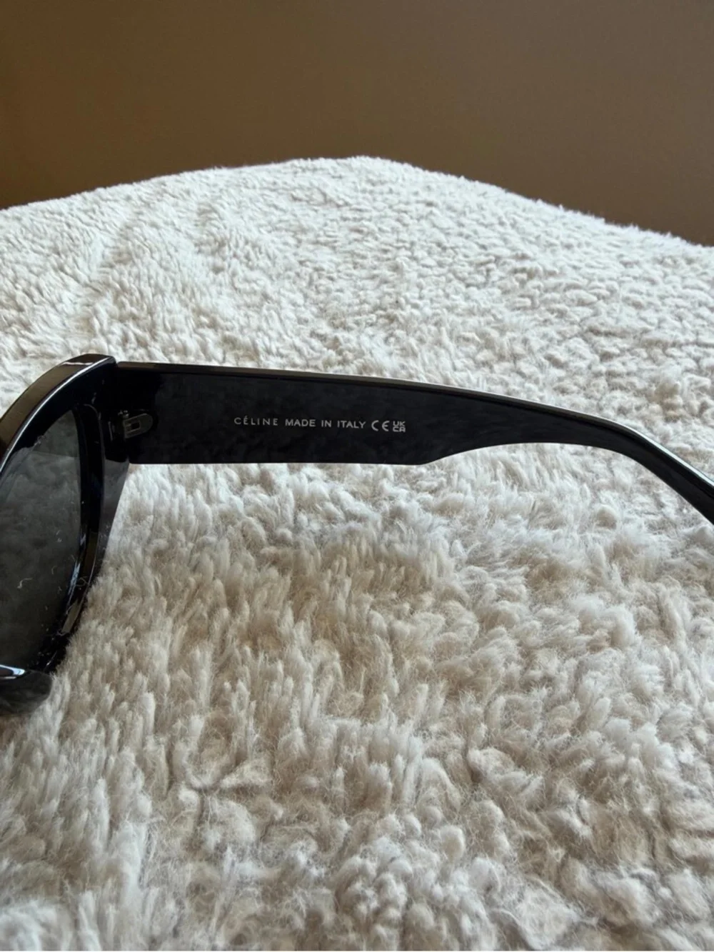 Celine Black Cat-Eye Sunglasses with Gold Logo - Picture 5 of 5